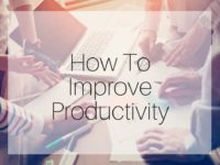 How to Improve Productivity at Work